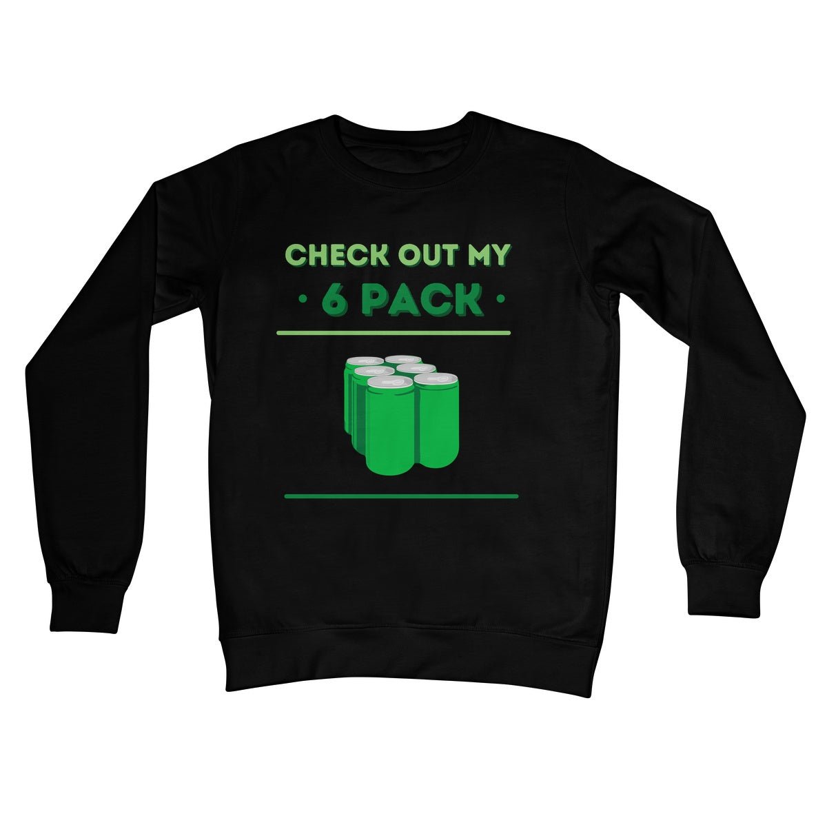 Check Out My Six Pack Jumper - Jet Black - Funny Jumper