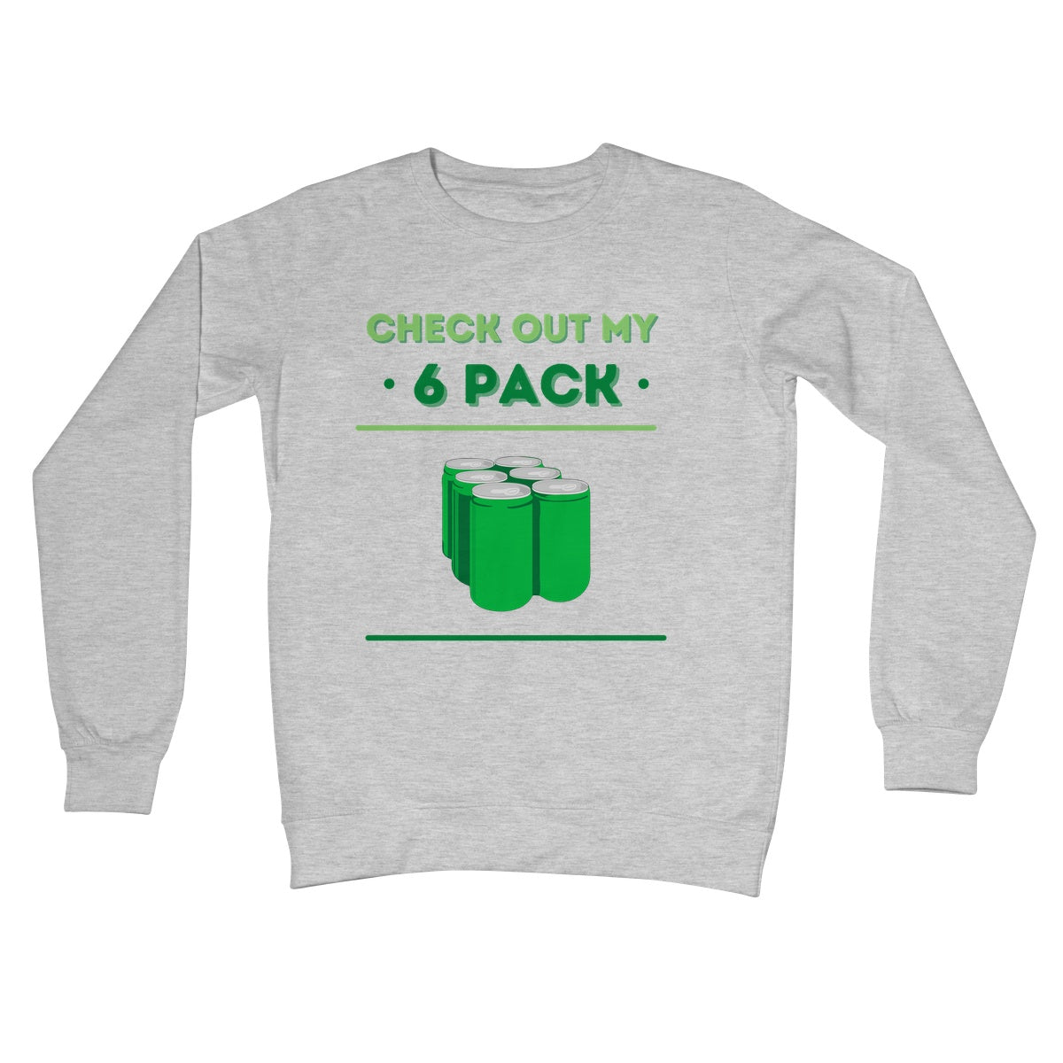 Check Out My Six Pack Jumper - Heather Grey - Funny Jumper