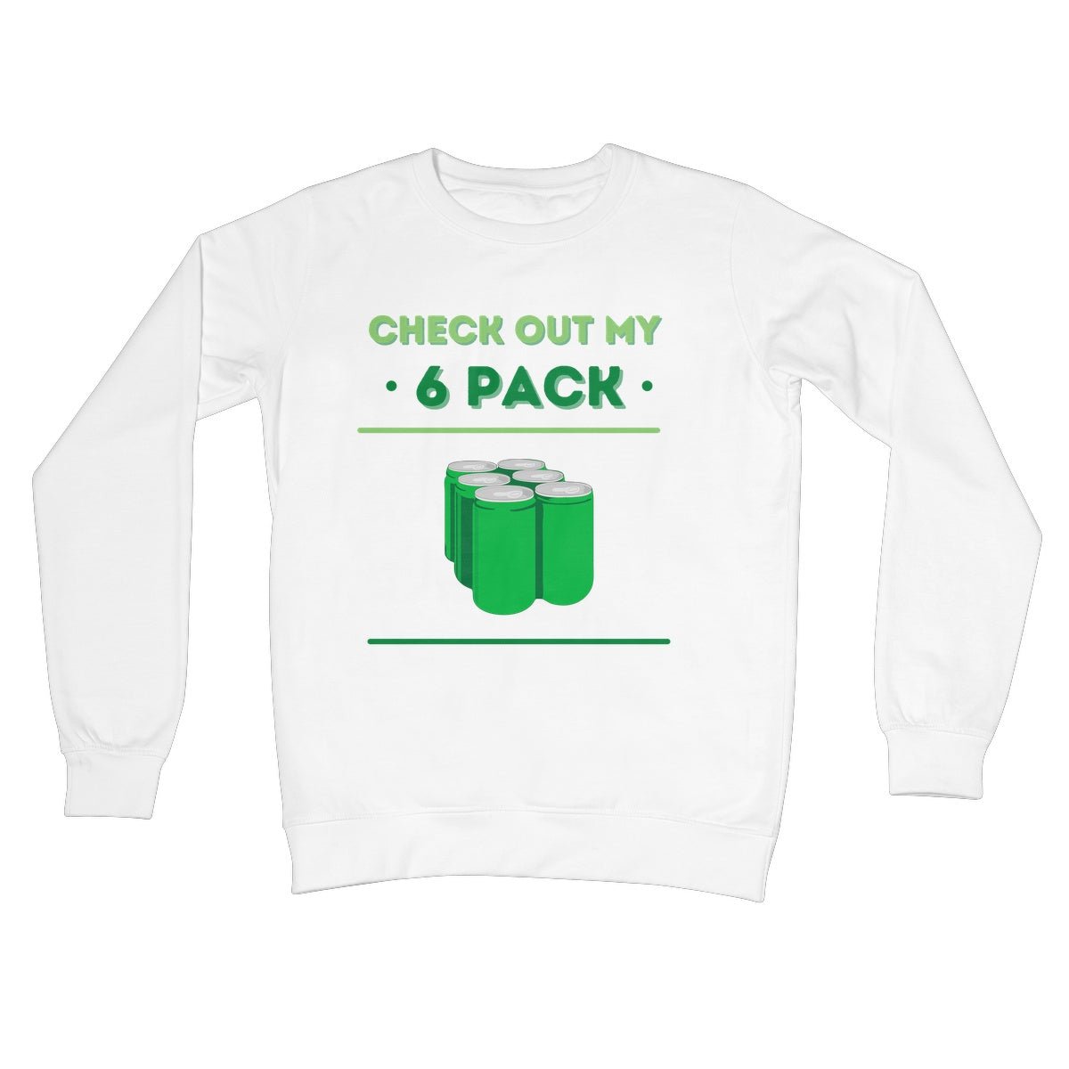 Check Out My Six Pack Jumper - Arctic White - Funny Jumper