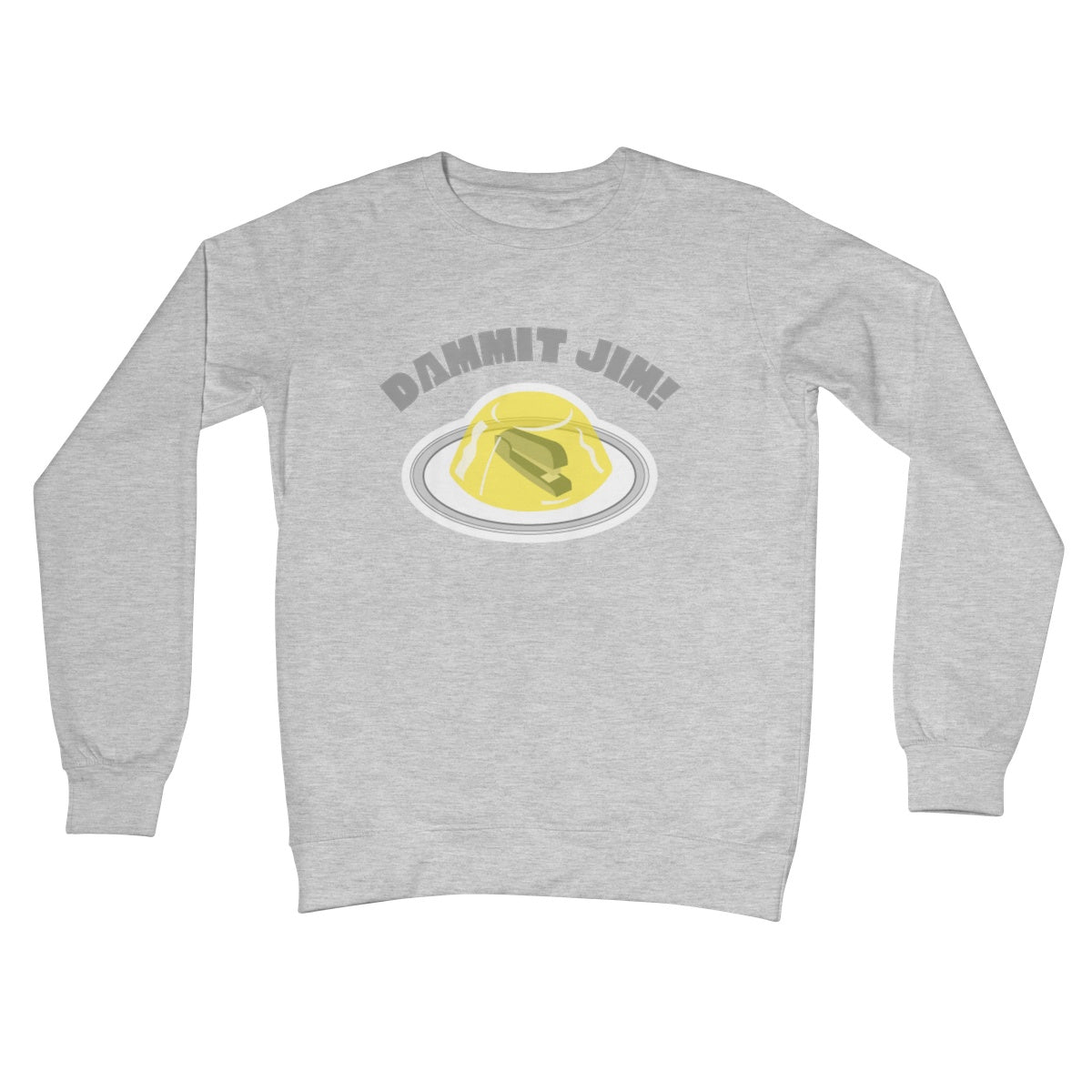Dammit Jim Jumper - Heather Grey - Funny Jumper