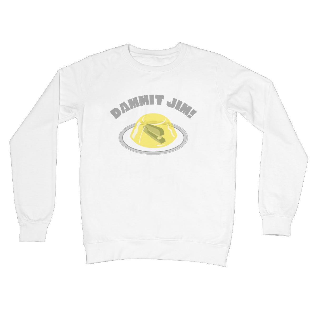Dammit Jim Jumper - Arctic White - Funny Jumper