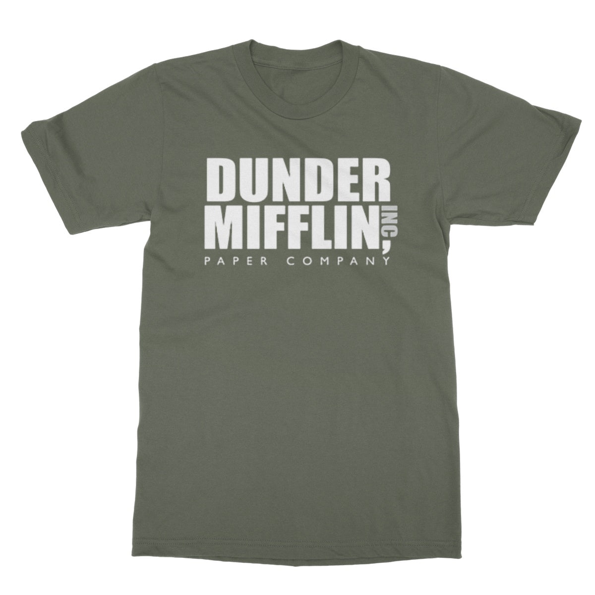 Dunder Mifflin T-Shirt - Military Green - Funny T-Shirt
