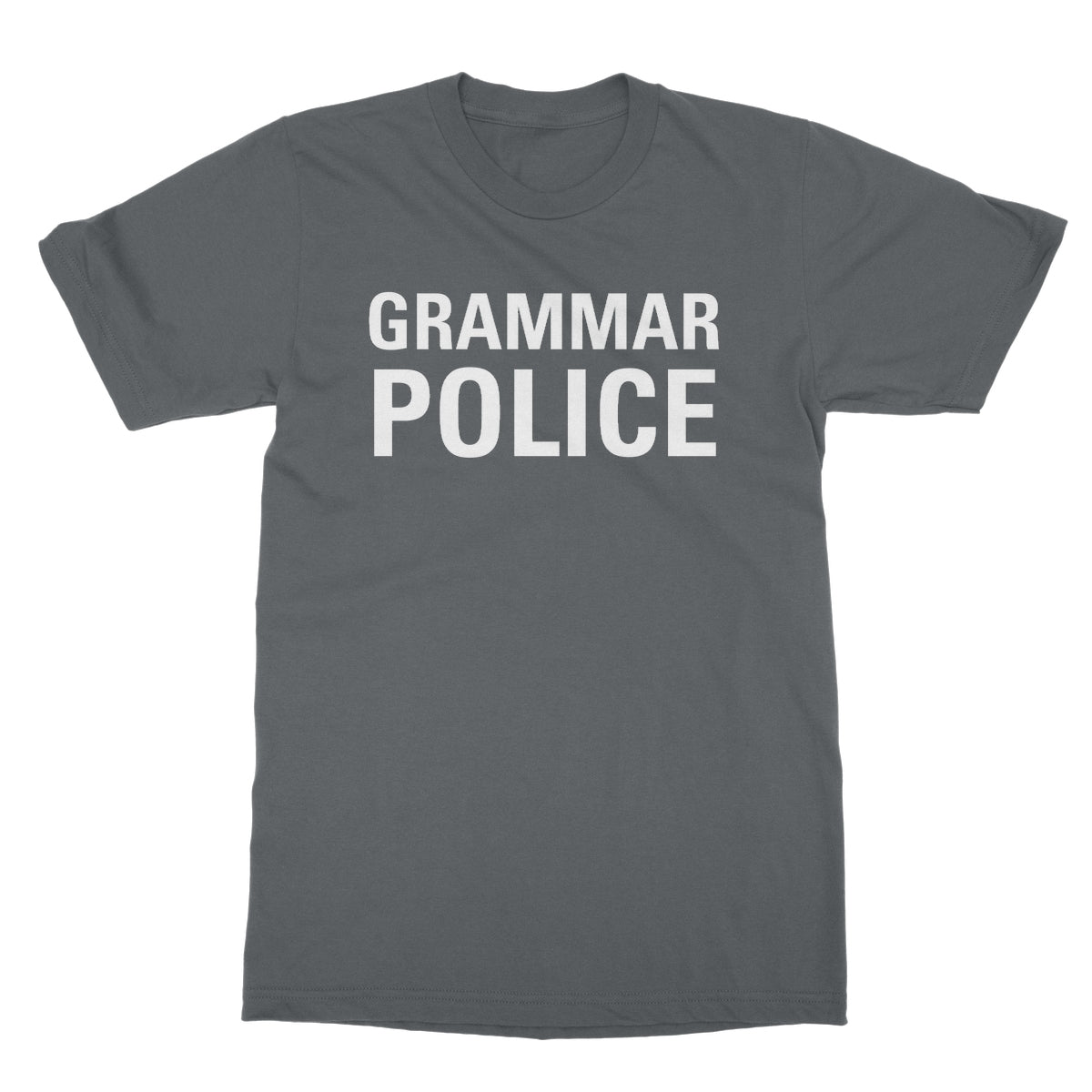 Grammar Police T-Shirt - Charcoal - Funny T-Shirt