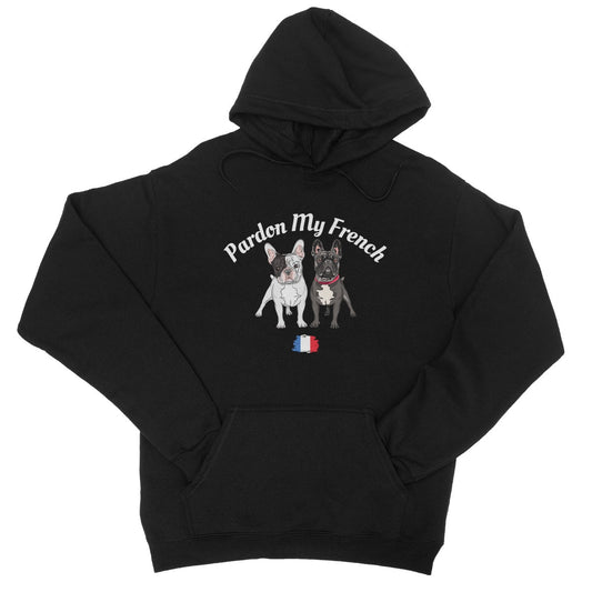 Pardon My French Hoodie - Jet Black - Funny Hoodie