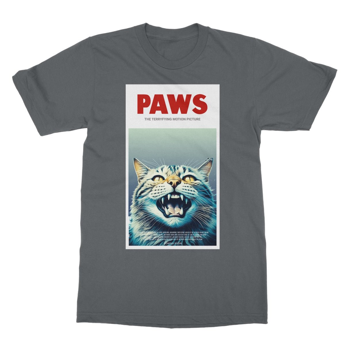 Paws T-Shirt - Charcoal - Funny T-Shirt