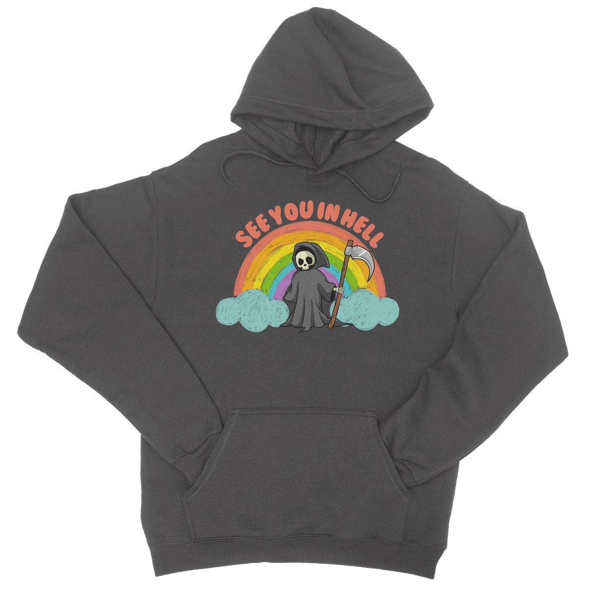 See You In Hell Hoodie - Charcoal - Funny Hoodie