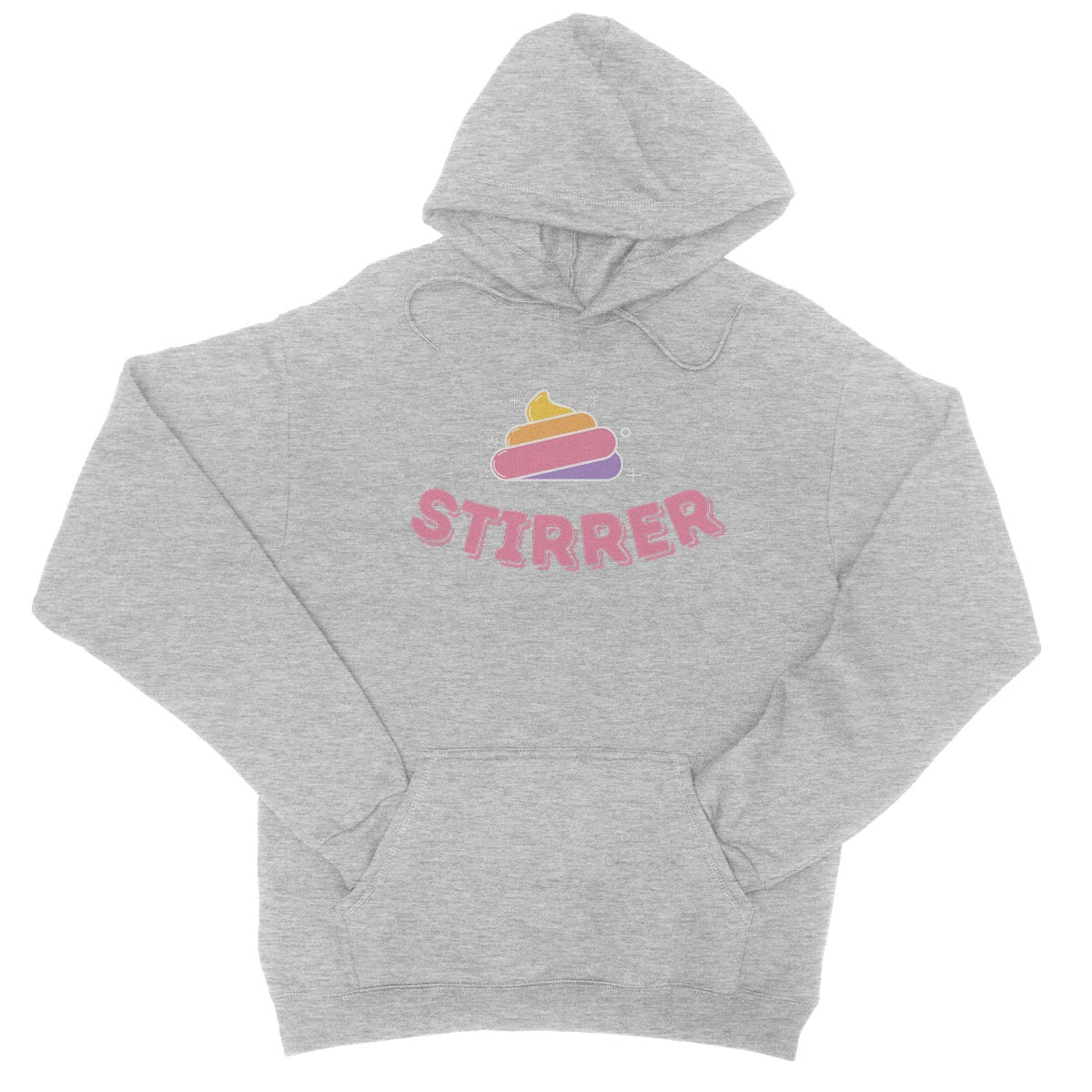 Sh*t Stirrer Hoodie - Heather Grey - Funny Hoodie