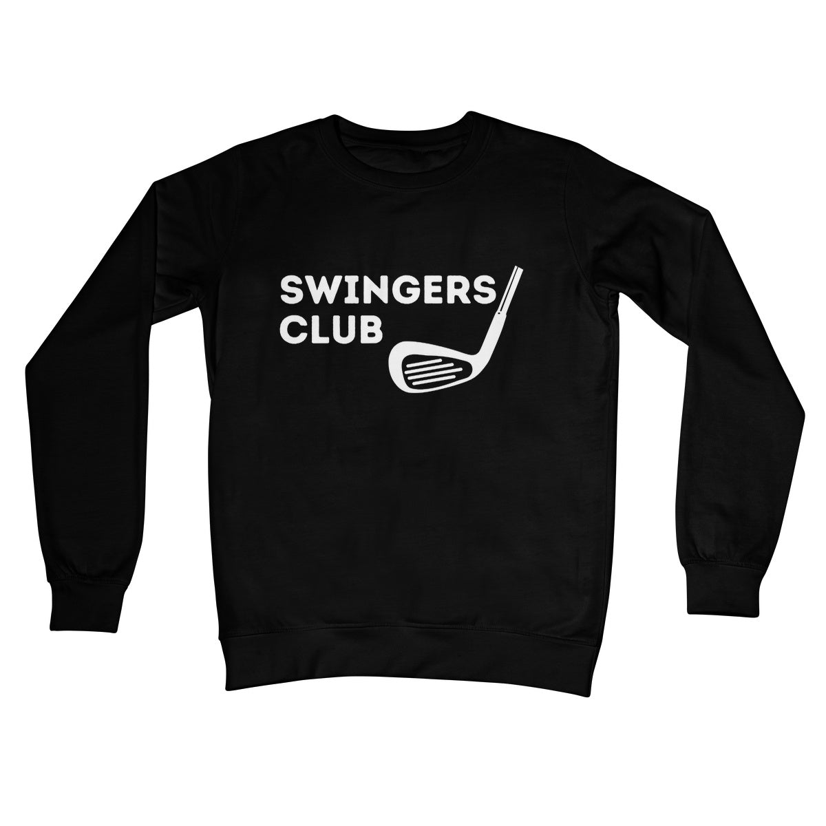 Swingers Club Crew Jumper - Jet Black - Funny Jumper