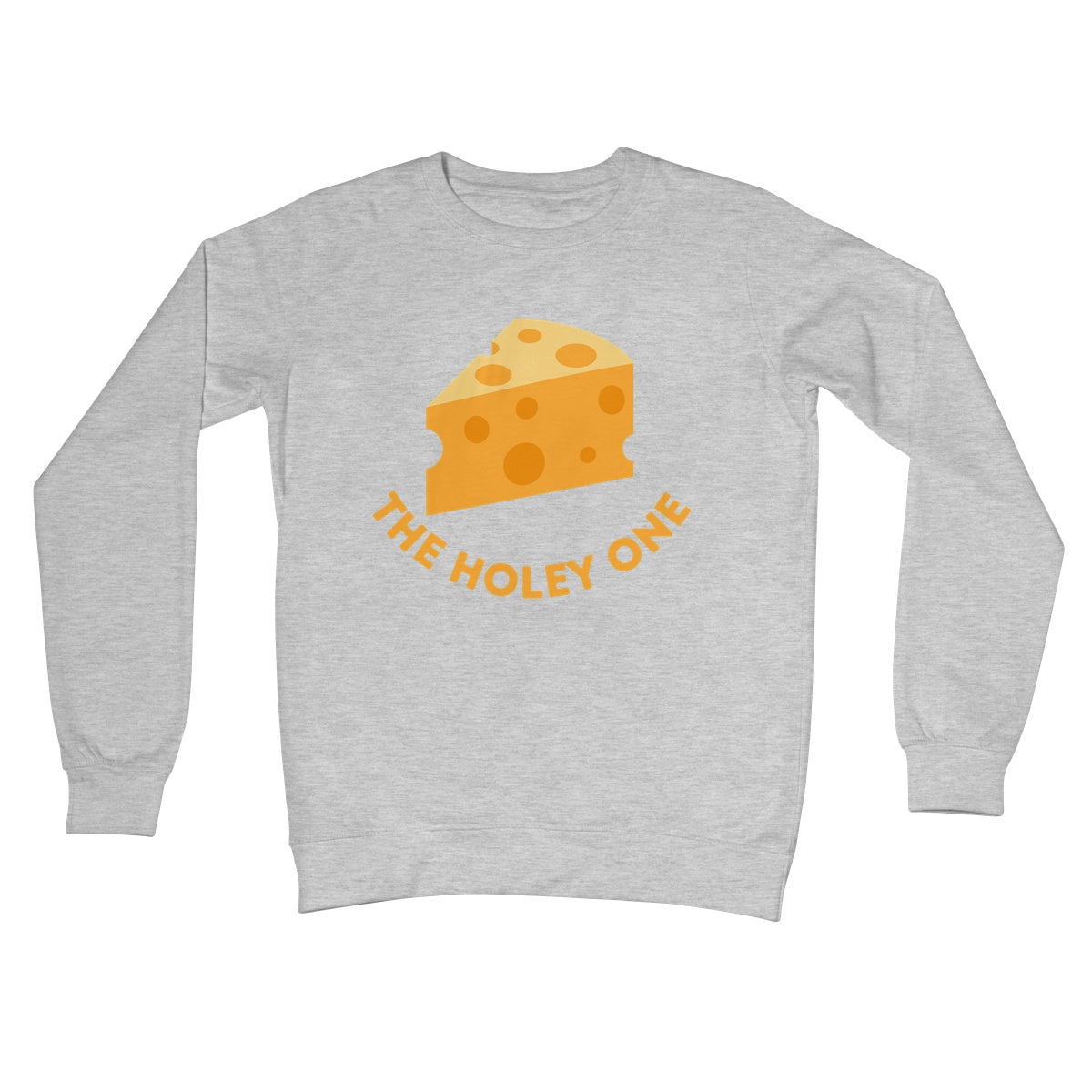 The Holey Cheese Jumper - Heather Grey - Funny Jumper