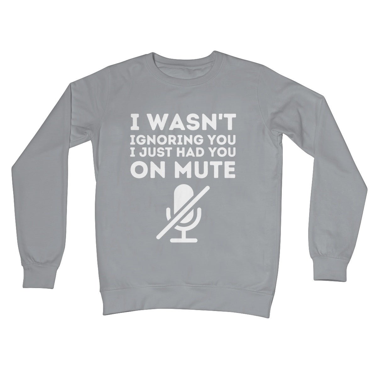I Just Had You On Mute Jumper - Steel Grey - Funny Jumper