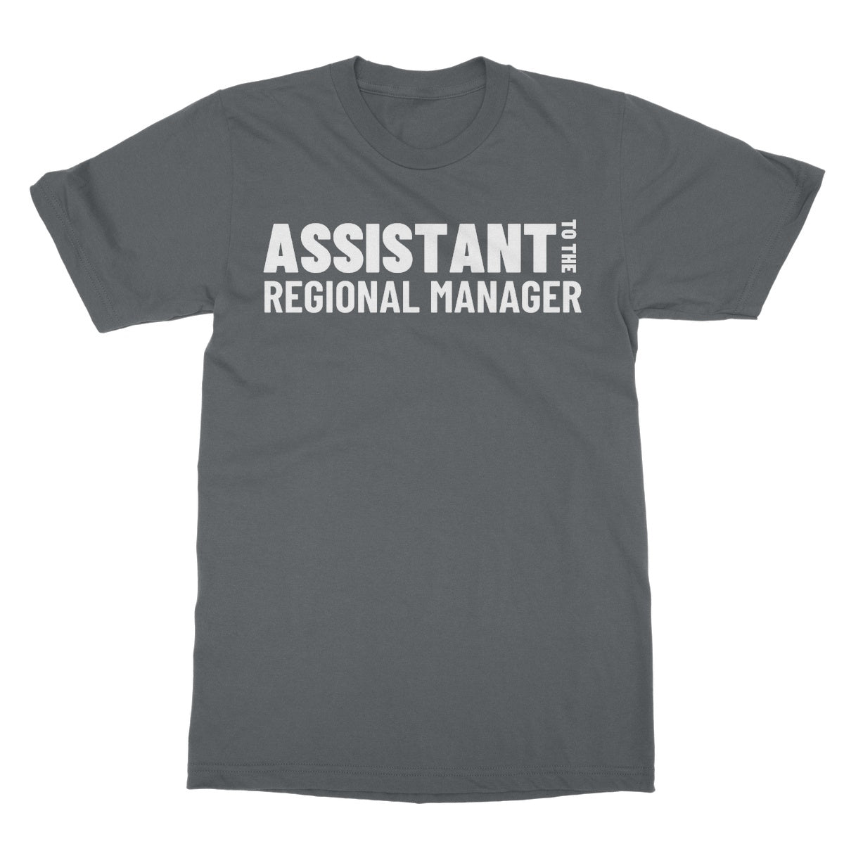 Assistant To The Regional Manager T-Shirt - Charcoal - Funny T-Shirt