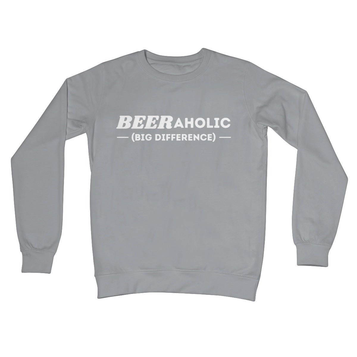 Beeraholic Jumper - Steel Grey - Funny Jumper