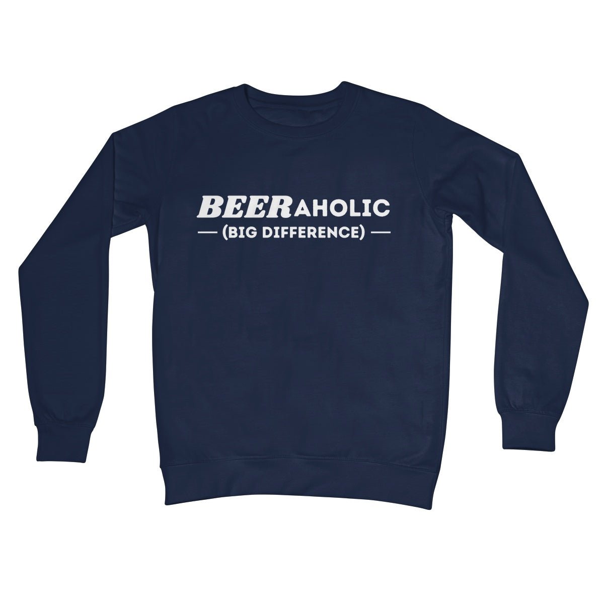 Beeraholic Jumper - Oxford Navy - Funny Jumper