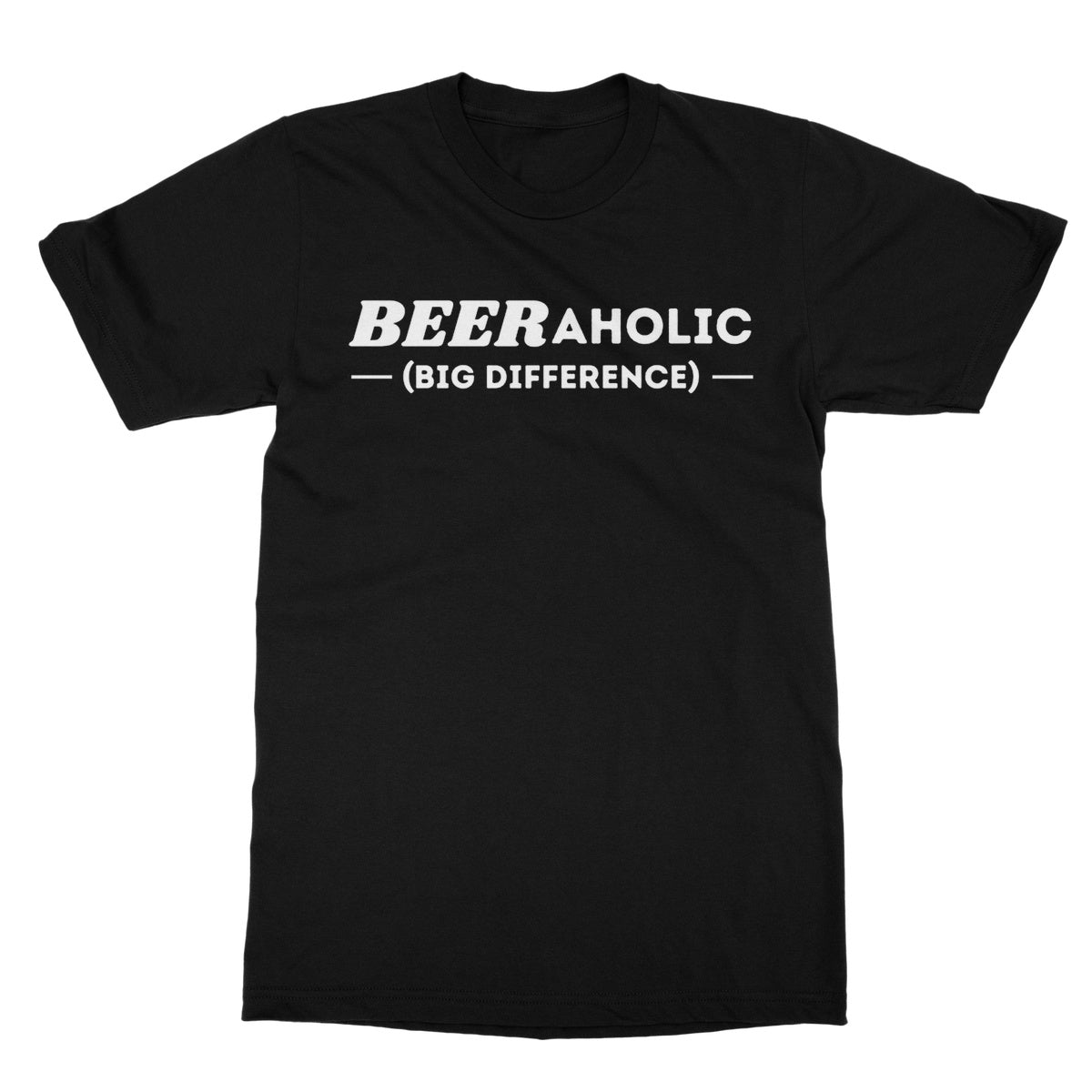 Beeraholic T-Shirt - Black - Funny T-Shirt