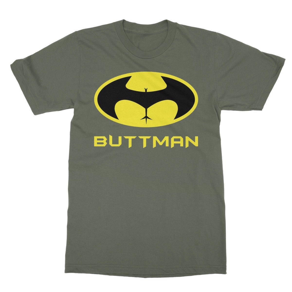 ButtMan T-Shirt - Military Green - Funny T-Shirt
