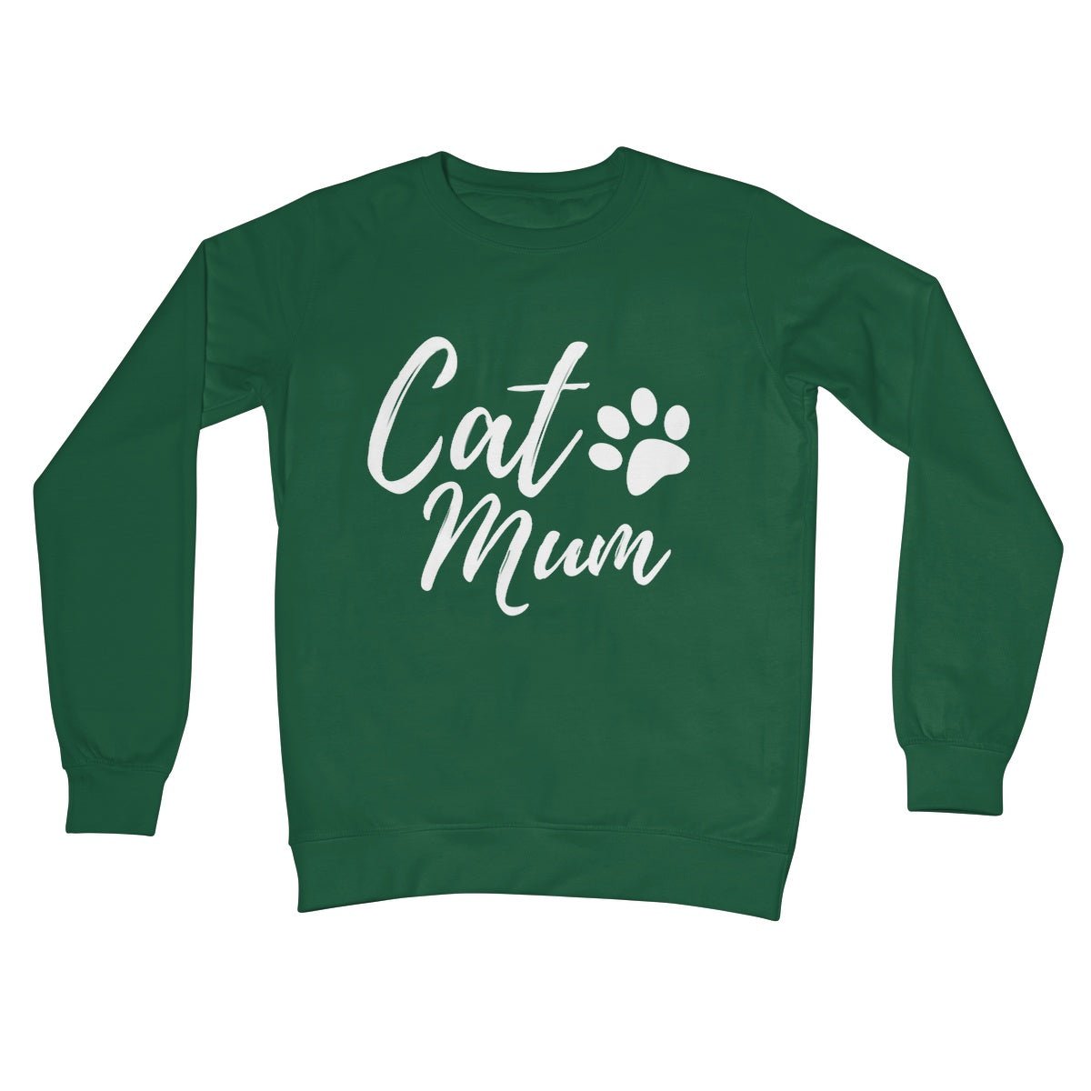 Cat Mum Jumper - Bottle Green - Funny Jumper