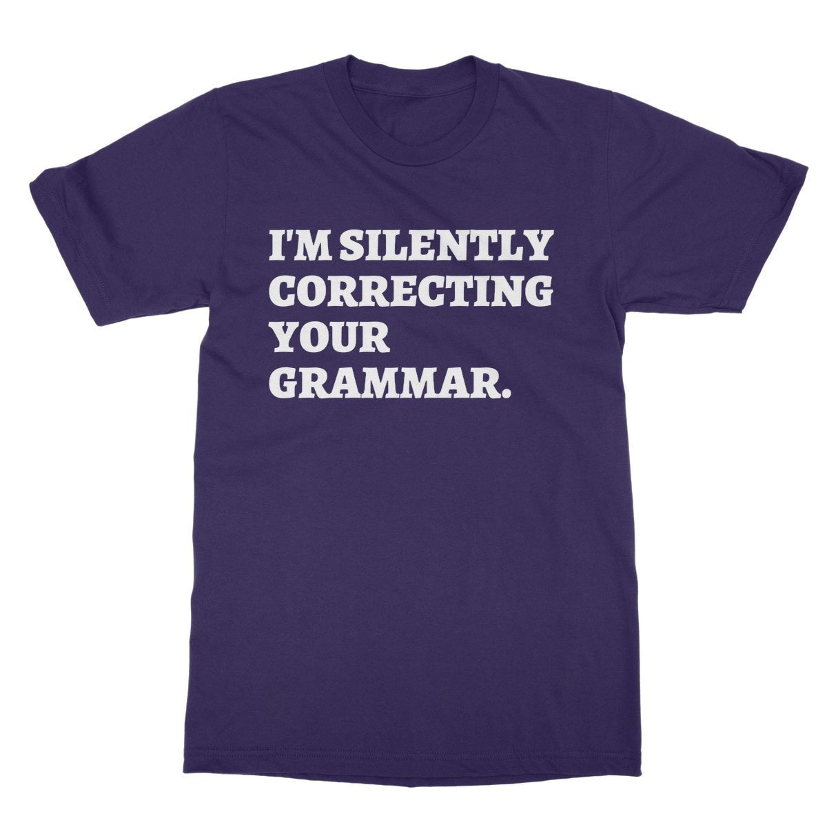 I'm Silently Correcting Your Grammar T-Shirt - Purple - Funny T-Shirt