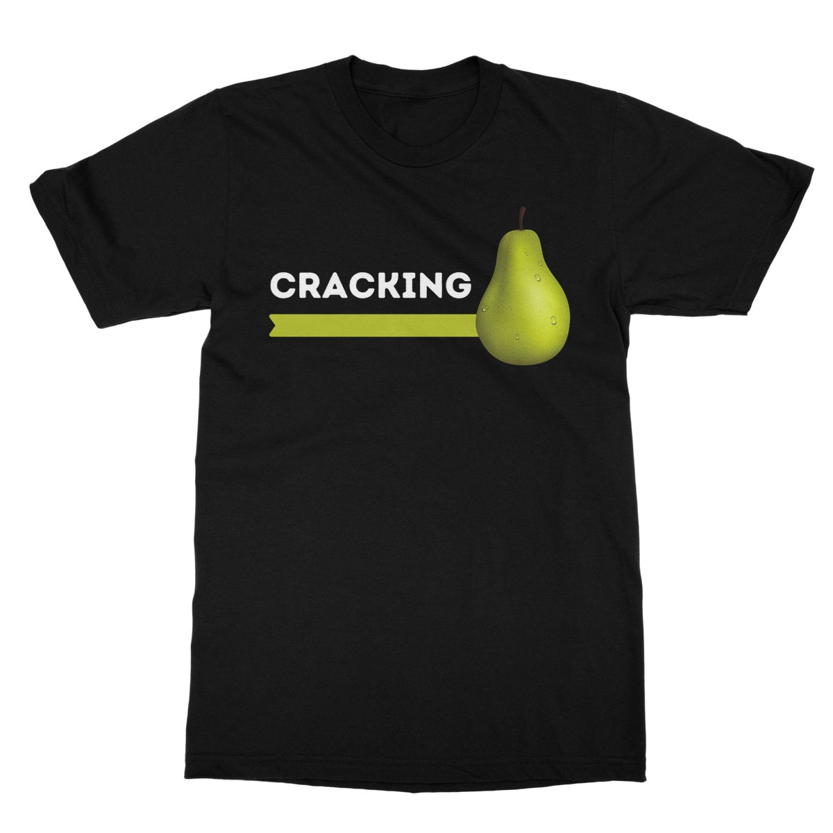 Cracking Pear T-Shirt - Black - Funny T-Shirt