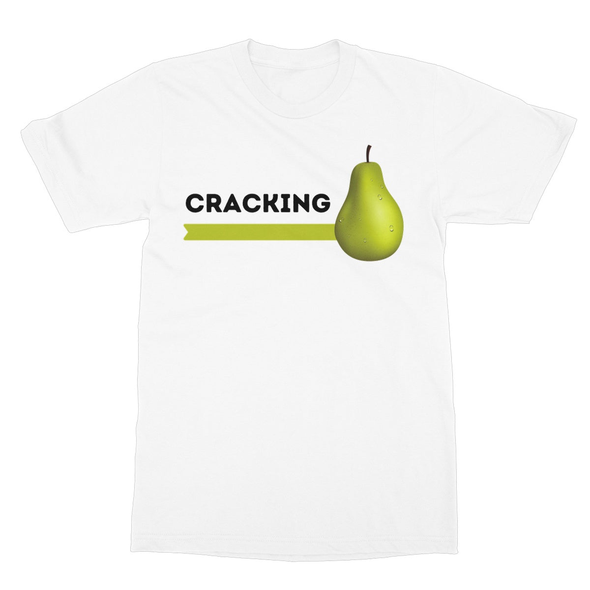 Cracking Pear T-Shirt - White - Funny T-Shirt