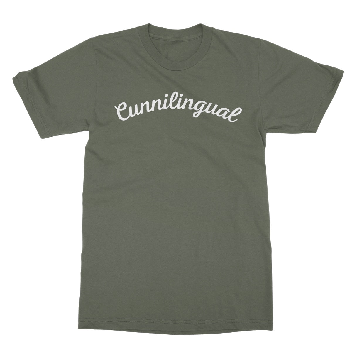 Cunnilingual T-Shirt - Military Green - Funny T-Shirt