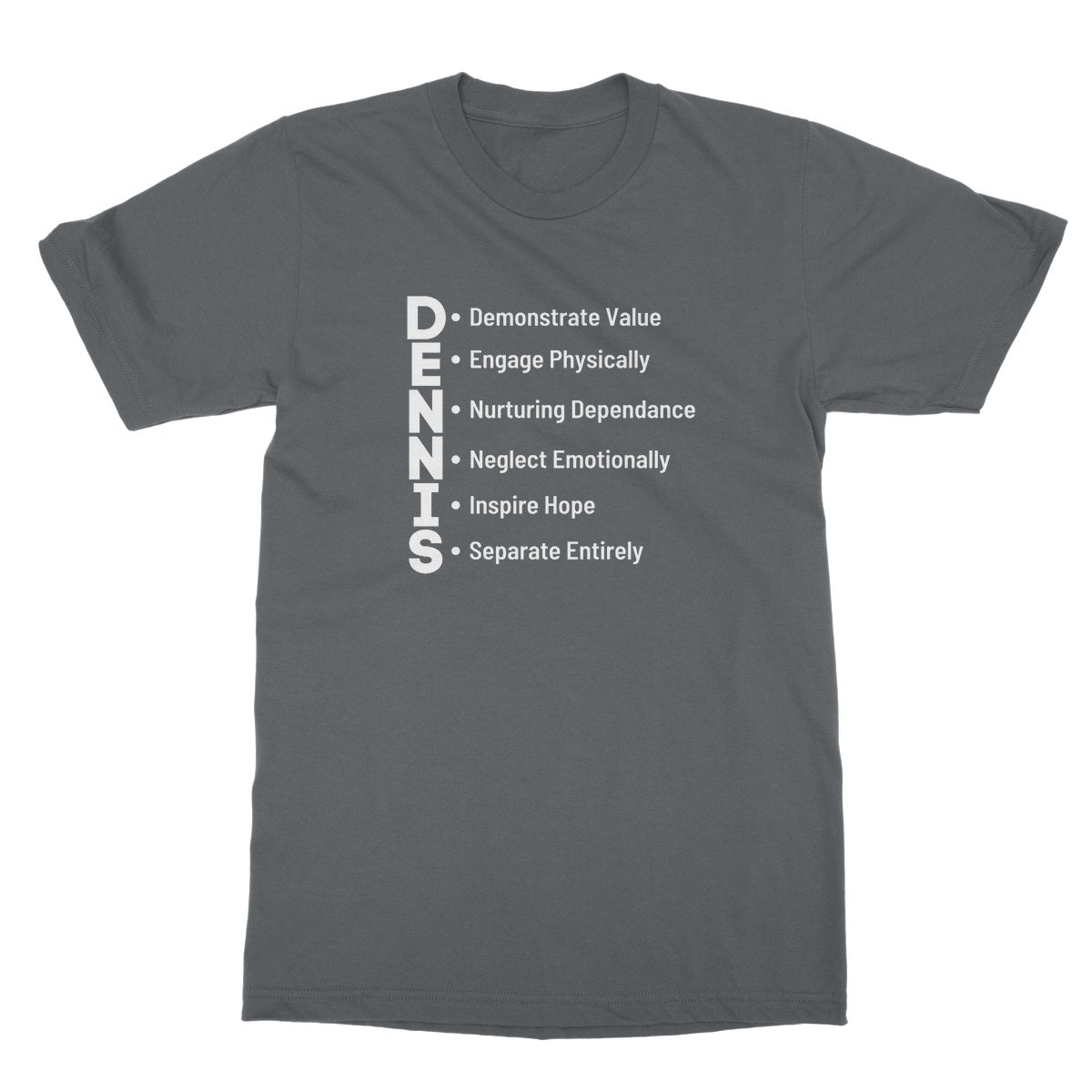 D.E.N.N.I.S System T-Shirt - Charcoal - Funny T-Shirt