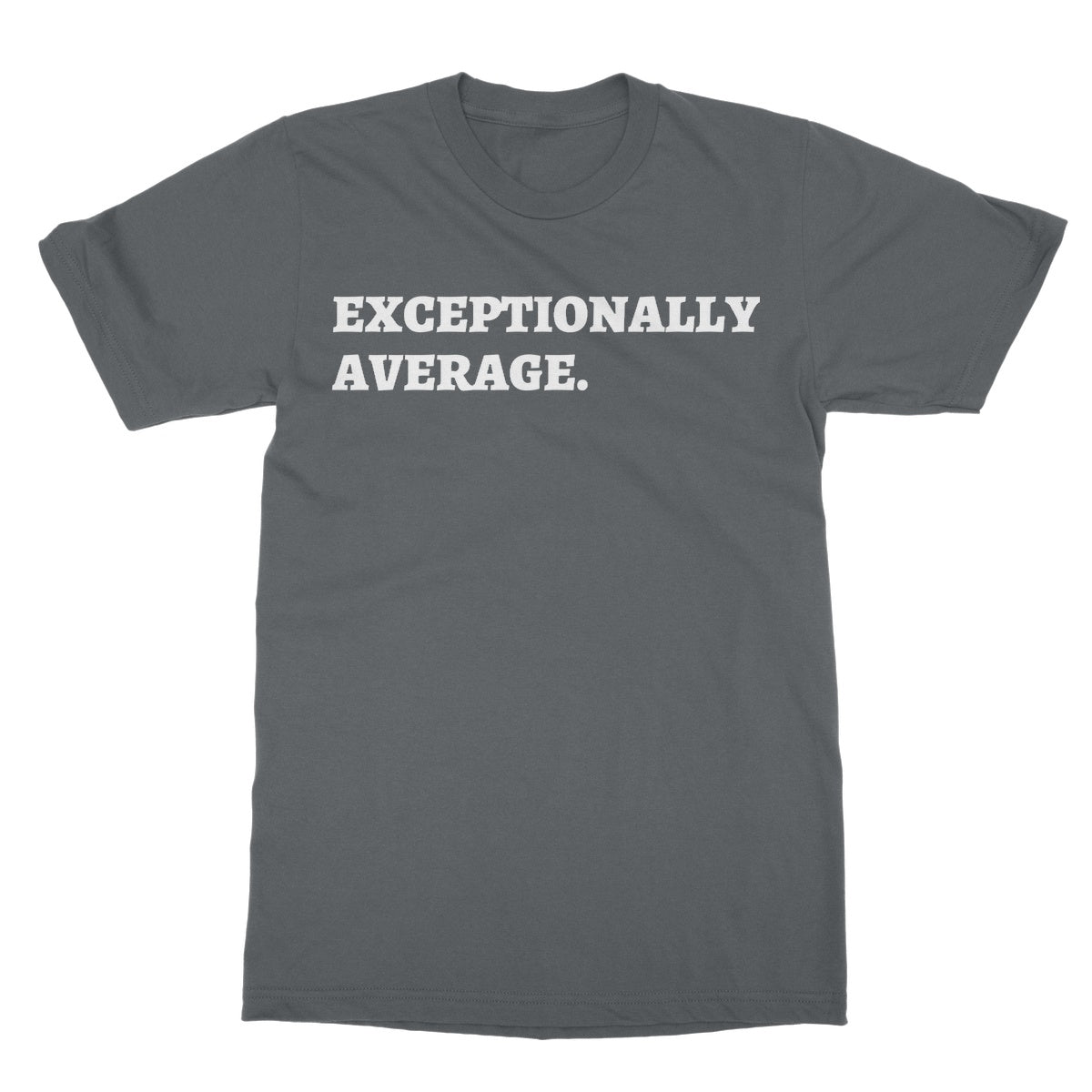 Exceptionally Average T-Shirt - Charcoal - Funny T-Shirt