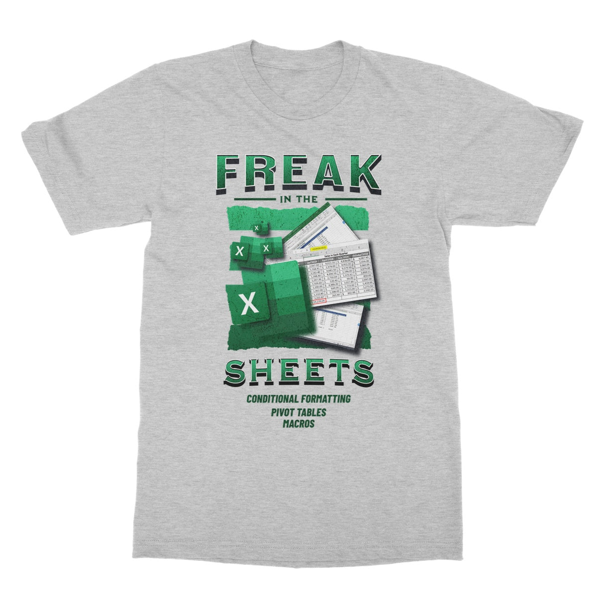 Freak In The Sheets T-Shirt - Sport Grey - Funny T-Shirt