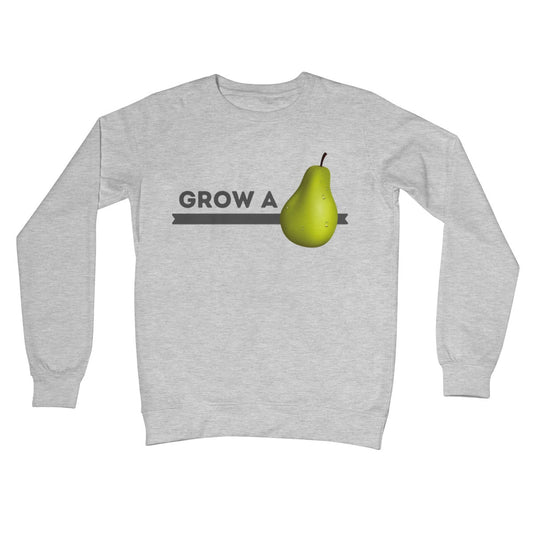 Grow A Pear Jumper - Heather Grey - Funny Jumper