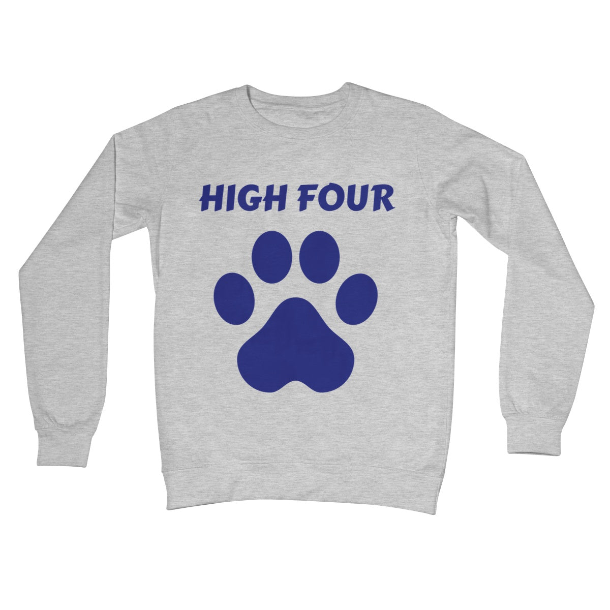 High Four Jumper - Heather Grey - Funny Jumper