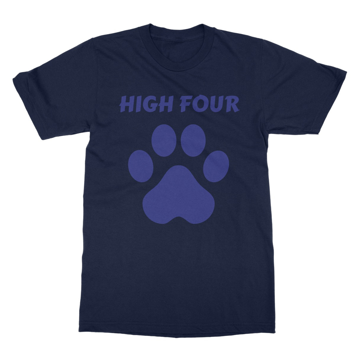 High Four T-Shirt - Navy - Funny T-Shirt