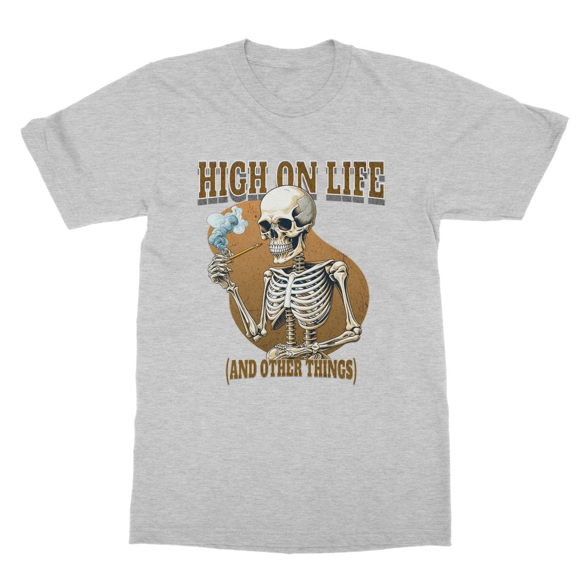 High On Life (And Drugs) T-Shirt - Sport Grey - Funny T-Shirt
