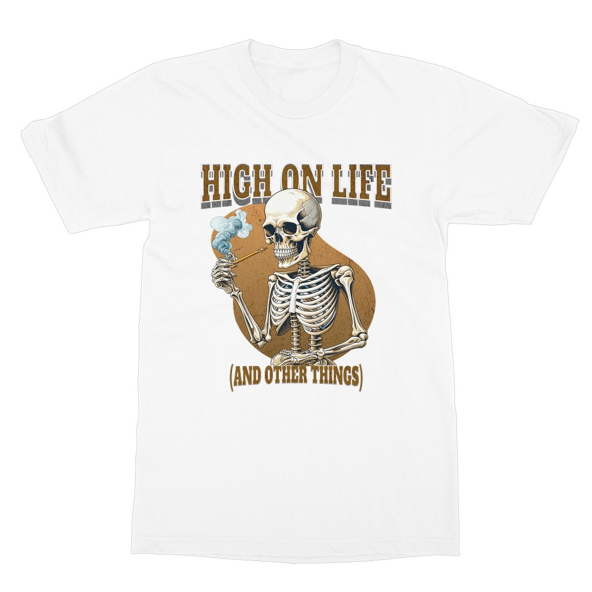 High On Life (And Drugs) T-Shirt - White - Funny T-Shirt