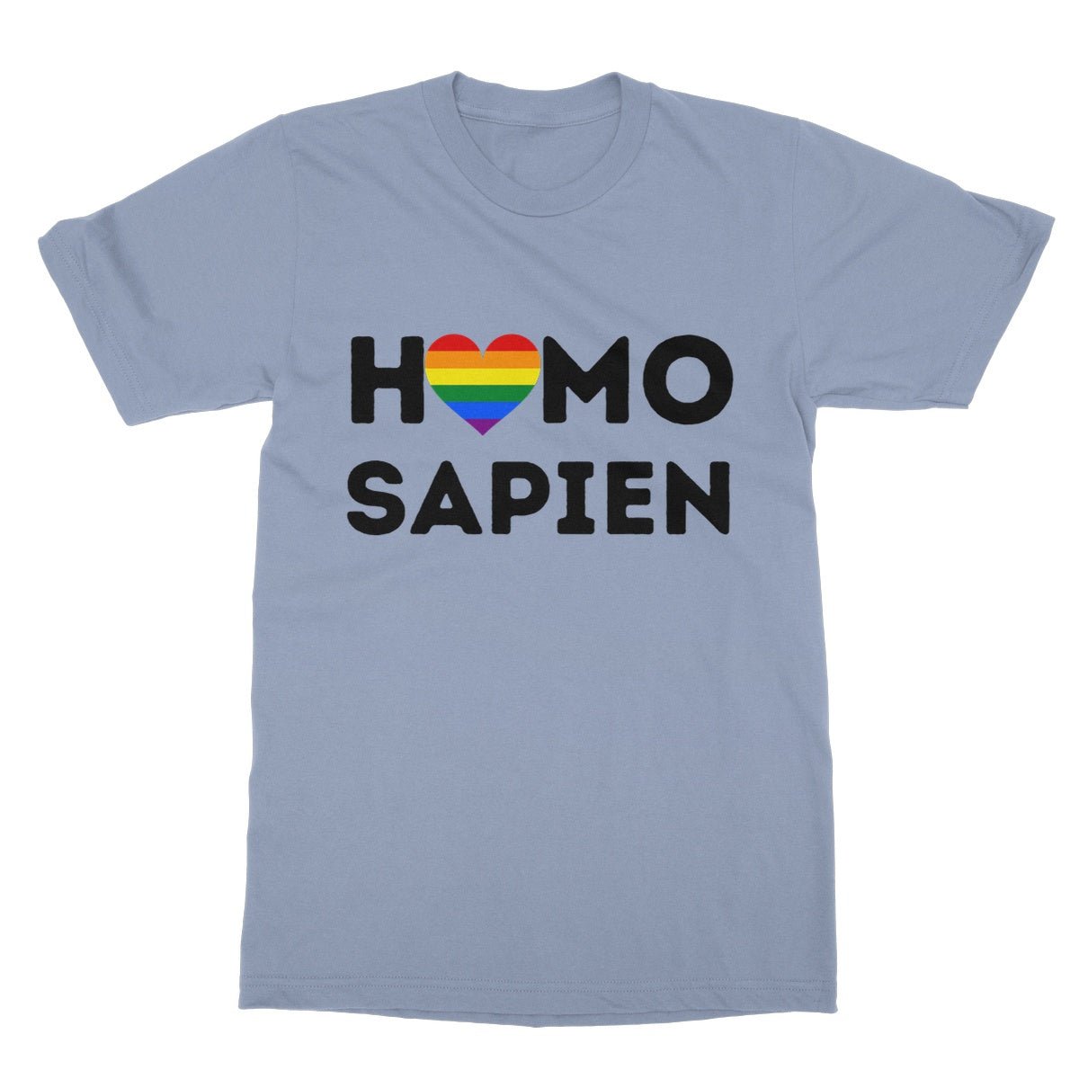 Homo Sapien T-Shirt - Light Blue - Funny T-Shirt