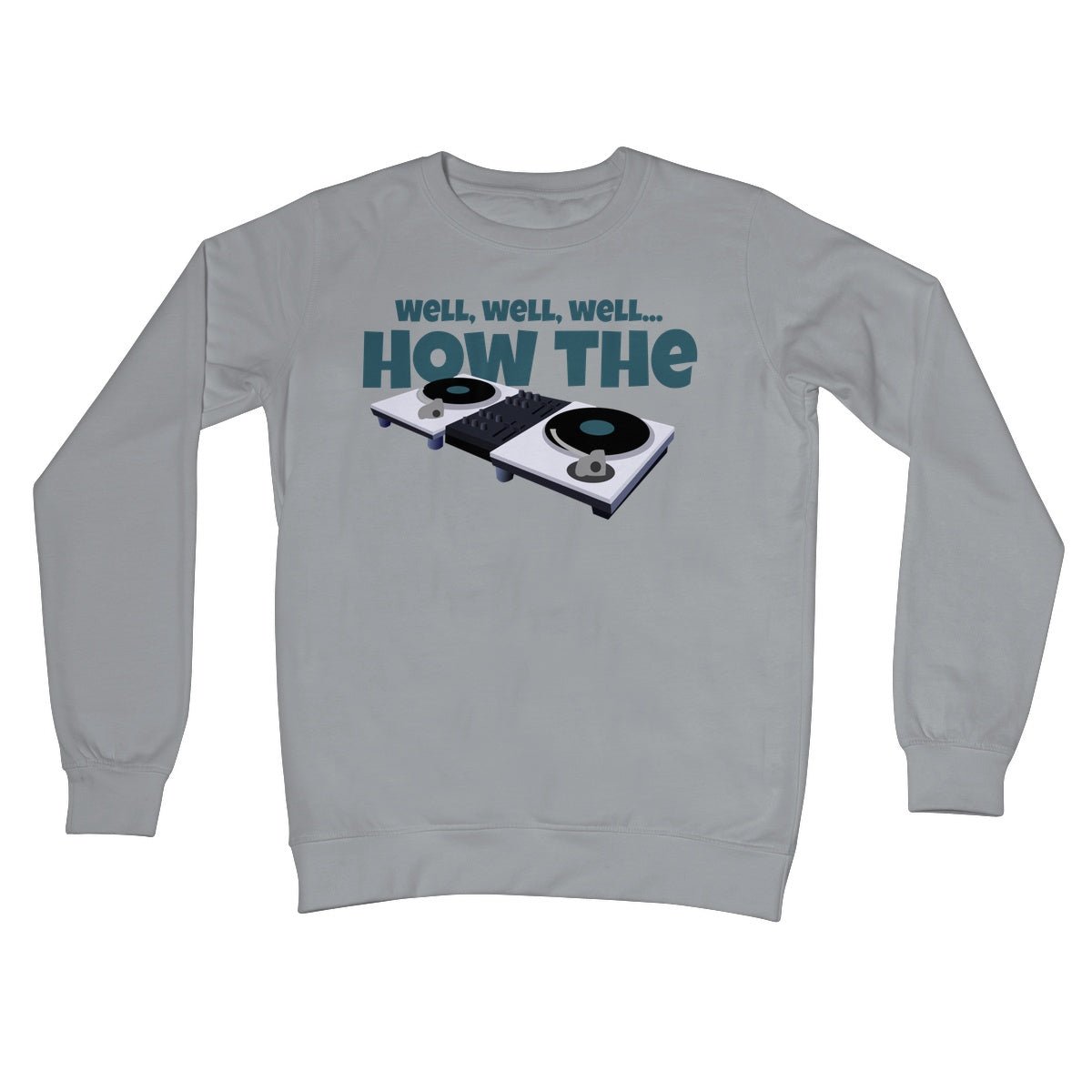 How The Turntables Jumper - Steel Grey - Funny Jumper