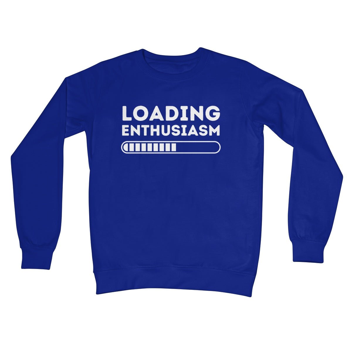 Loading Enthusiasm Jumper - Royal - Funny Jumper