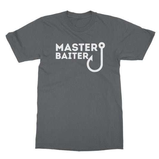 Master Baiter T-Shirt - Charcoal - Funny T-Shirt