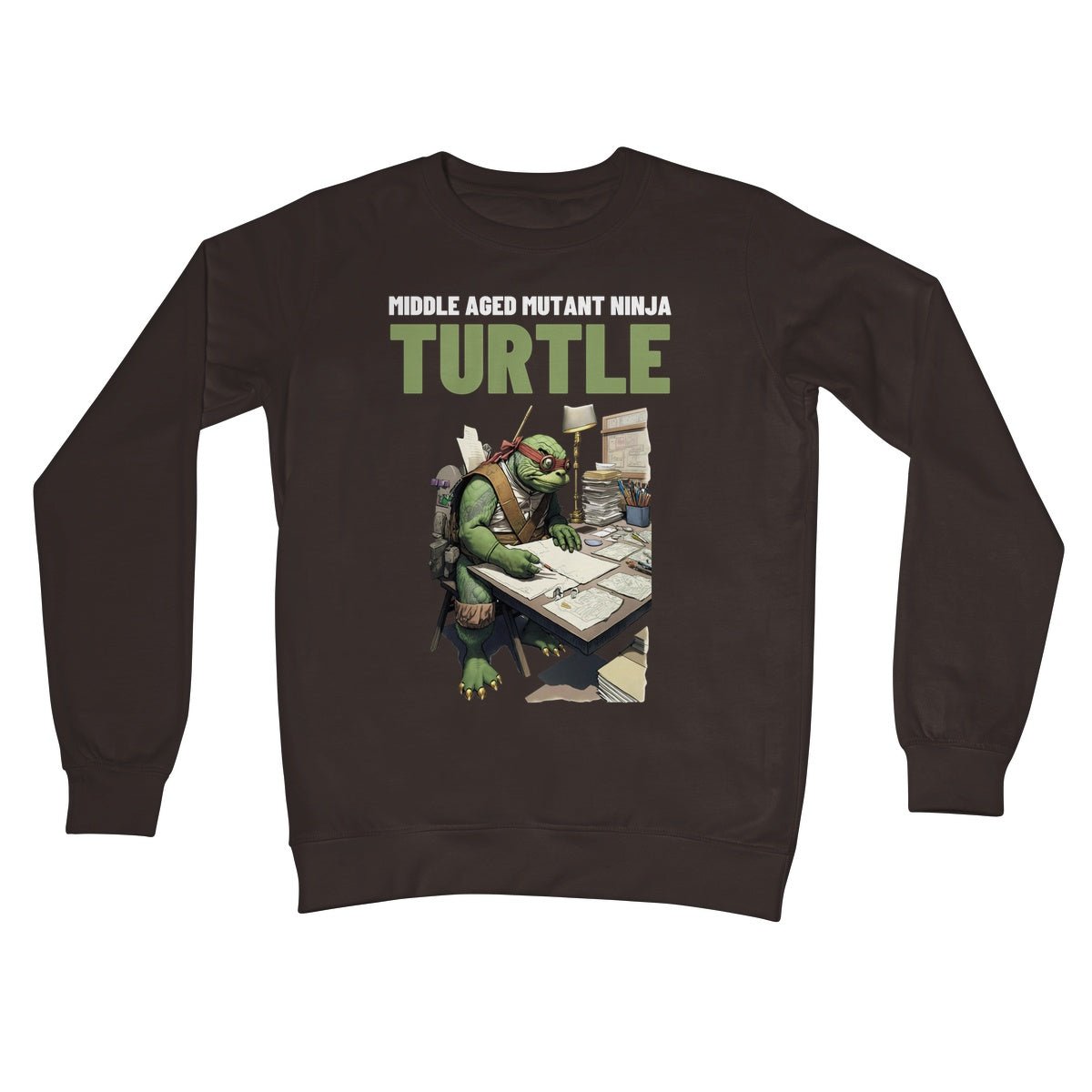 Middle Aged Mutant Ninja Turtle Jumper - Hot Chocolate - Funny Jumper