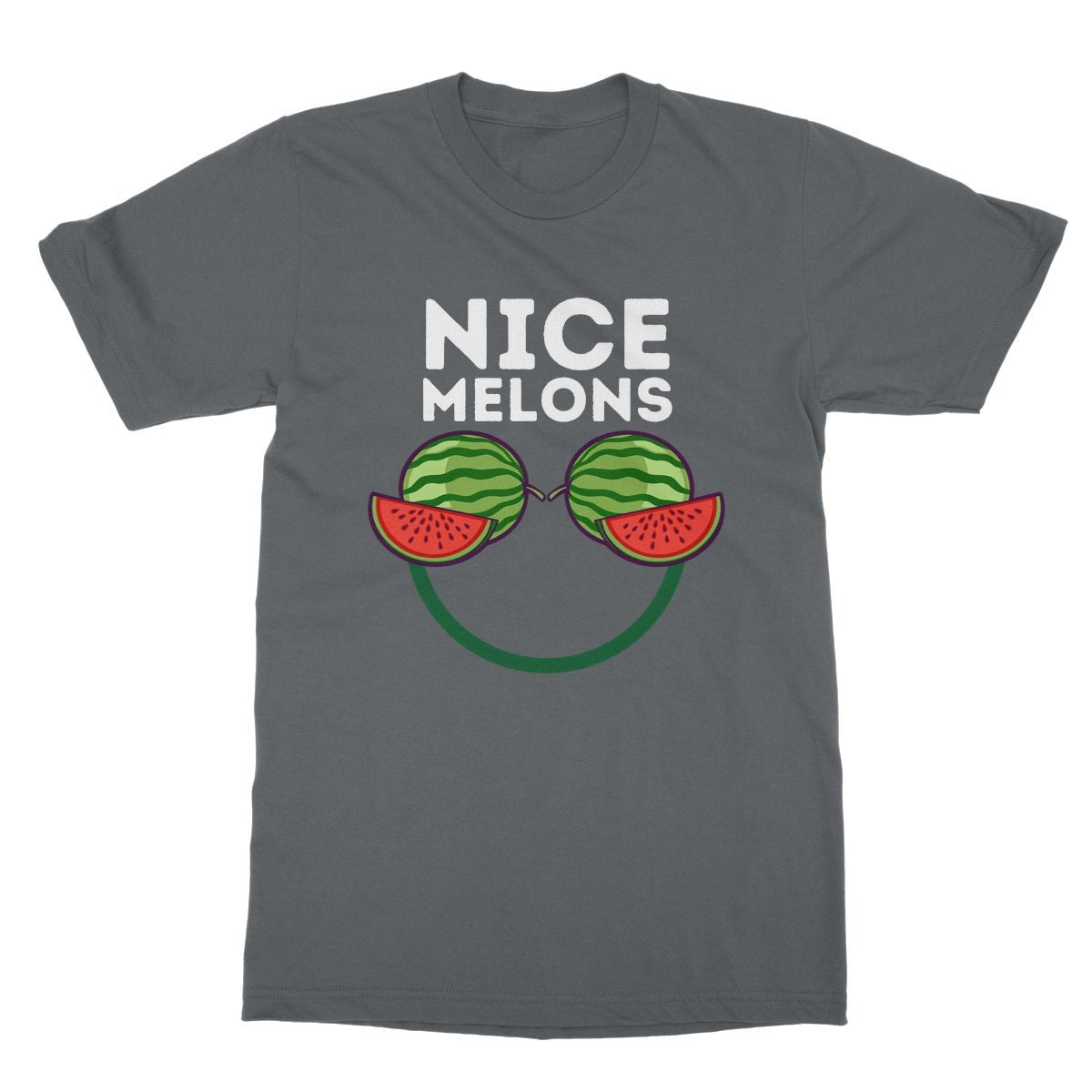 Nice Melons T-Shirt - Charcoal - Funny T-Shirt