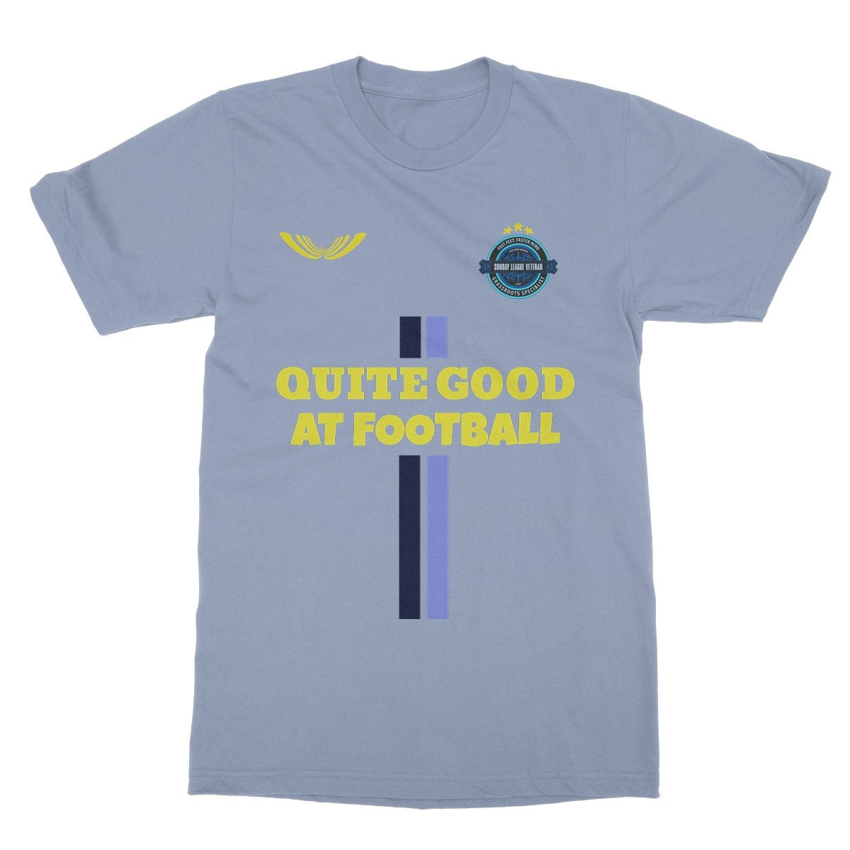 Quite Good At Football T-Shirt - Light Blue - Funny T-Shirt