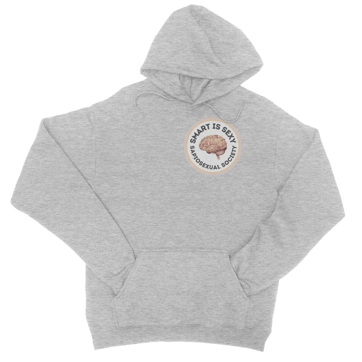 Smart Is Sexy Hoodie - Heather Grey - Funny Hoodie