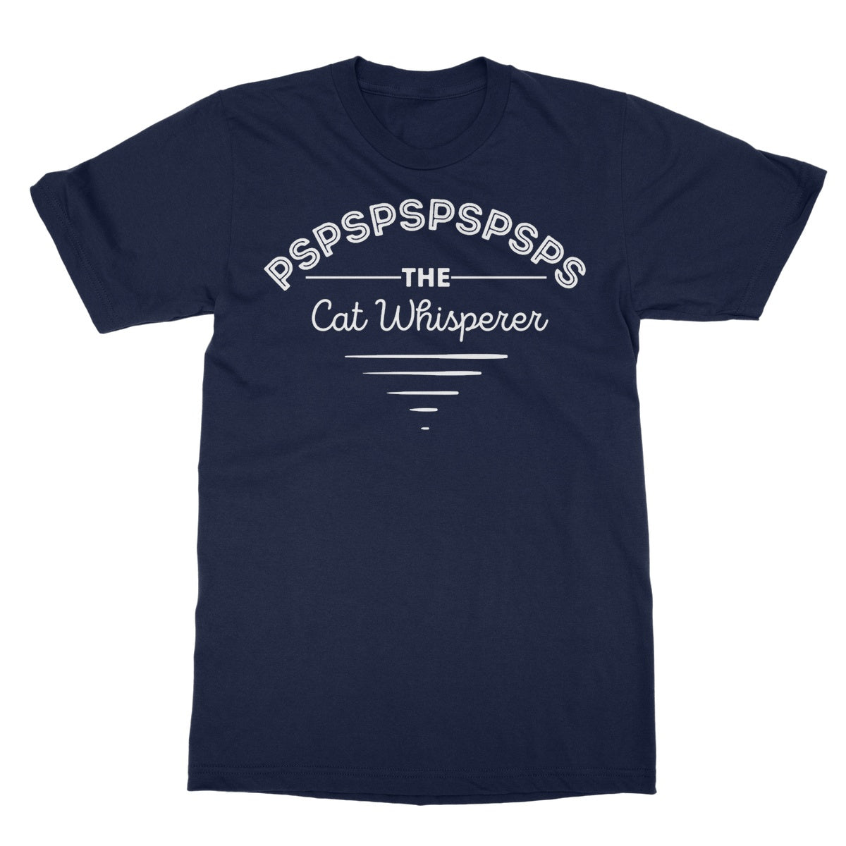 The Cat Whisperer T-Shirt - Navy - Funny T-Shirt
