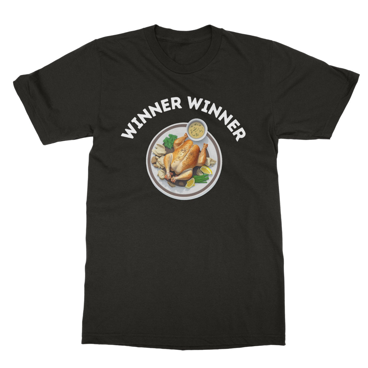 Winner Winner Chicken Dinner T-Shirt - Dark Chocolate - Funny T-Shirt