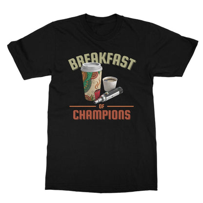 Breakfast Of Champions T-Shirt - Black - funny t-shirt