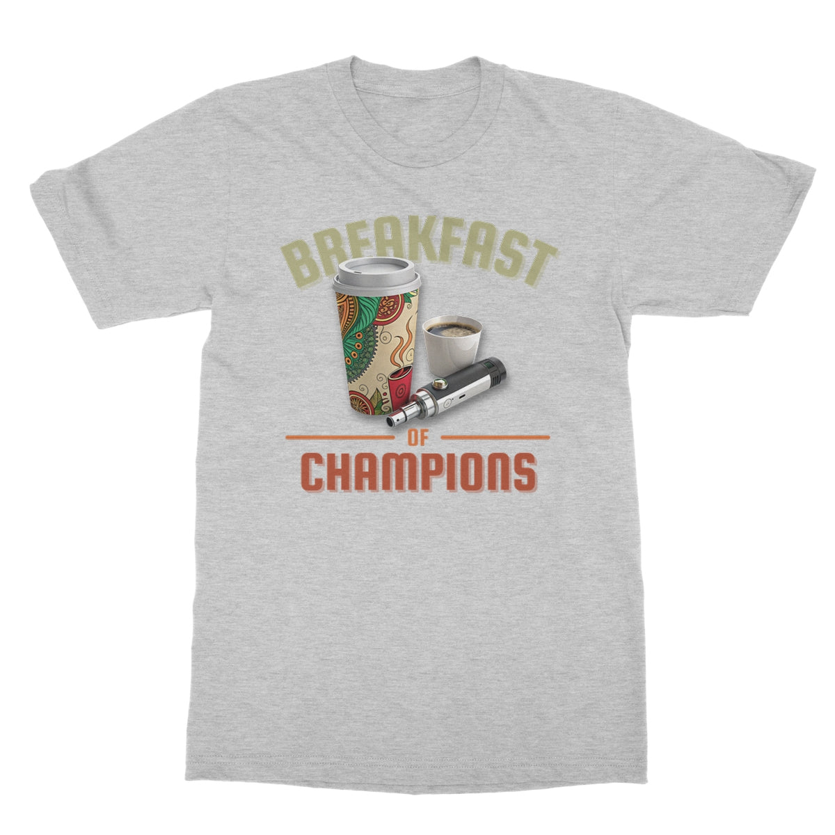 Breakfast Of Champions T-Shirt - Sport Grey - funny t-shirt