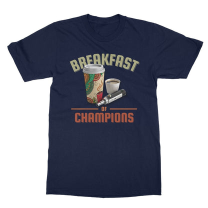 Breakfast Of Champions T-Shirt - Navy - funny t-shirt