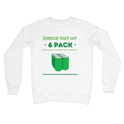Check Out My Six Pack Jumper - Arctic White - Funny Jumper