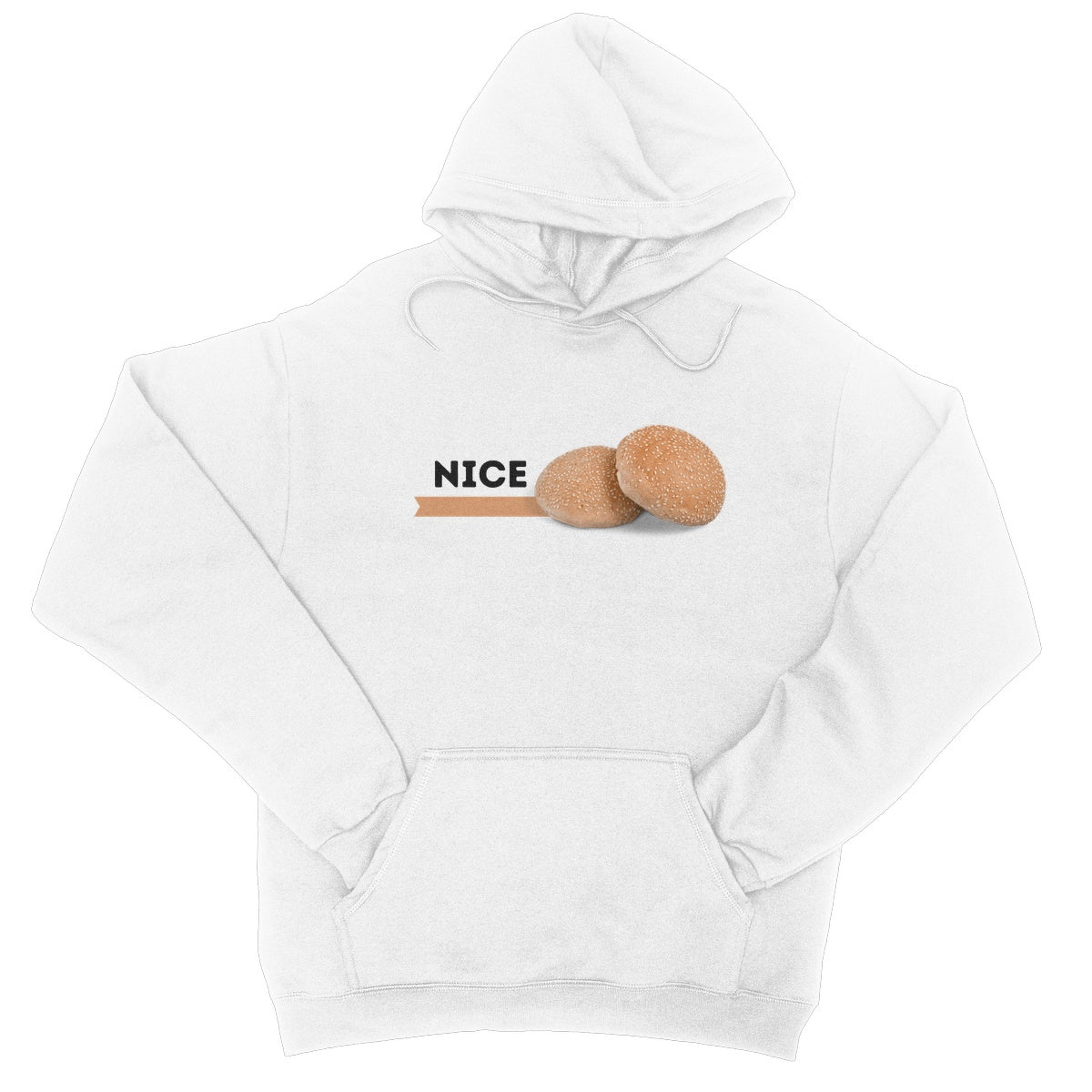 nice buns hoodie white