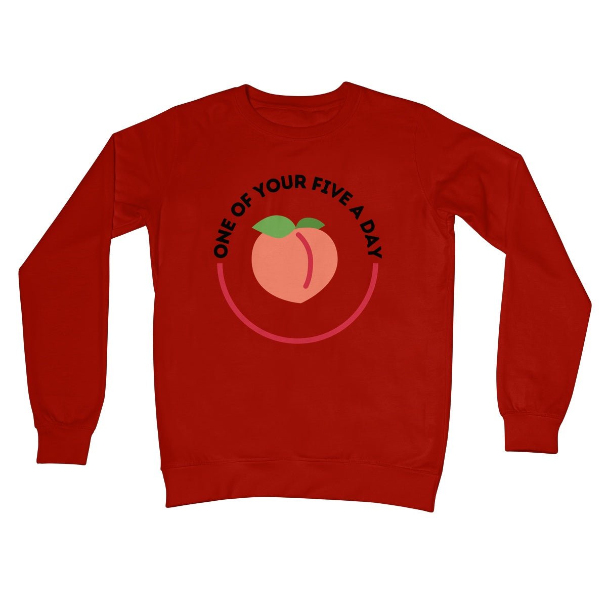 One Of Your Five A Day Jumper - Fire Red - Funny Jumper