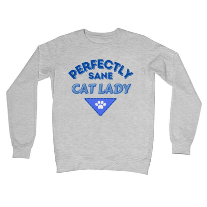Perfectly Sane Cat Lady Jumper - Heather Grey - Funny Jumper