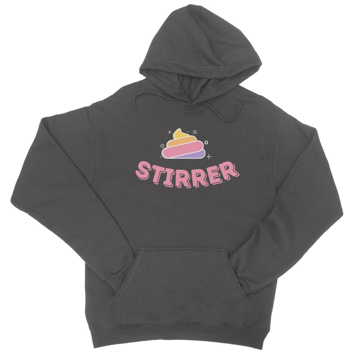 shit stirrer hoodie grey